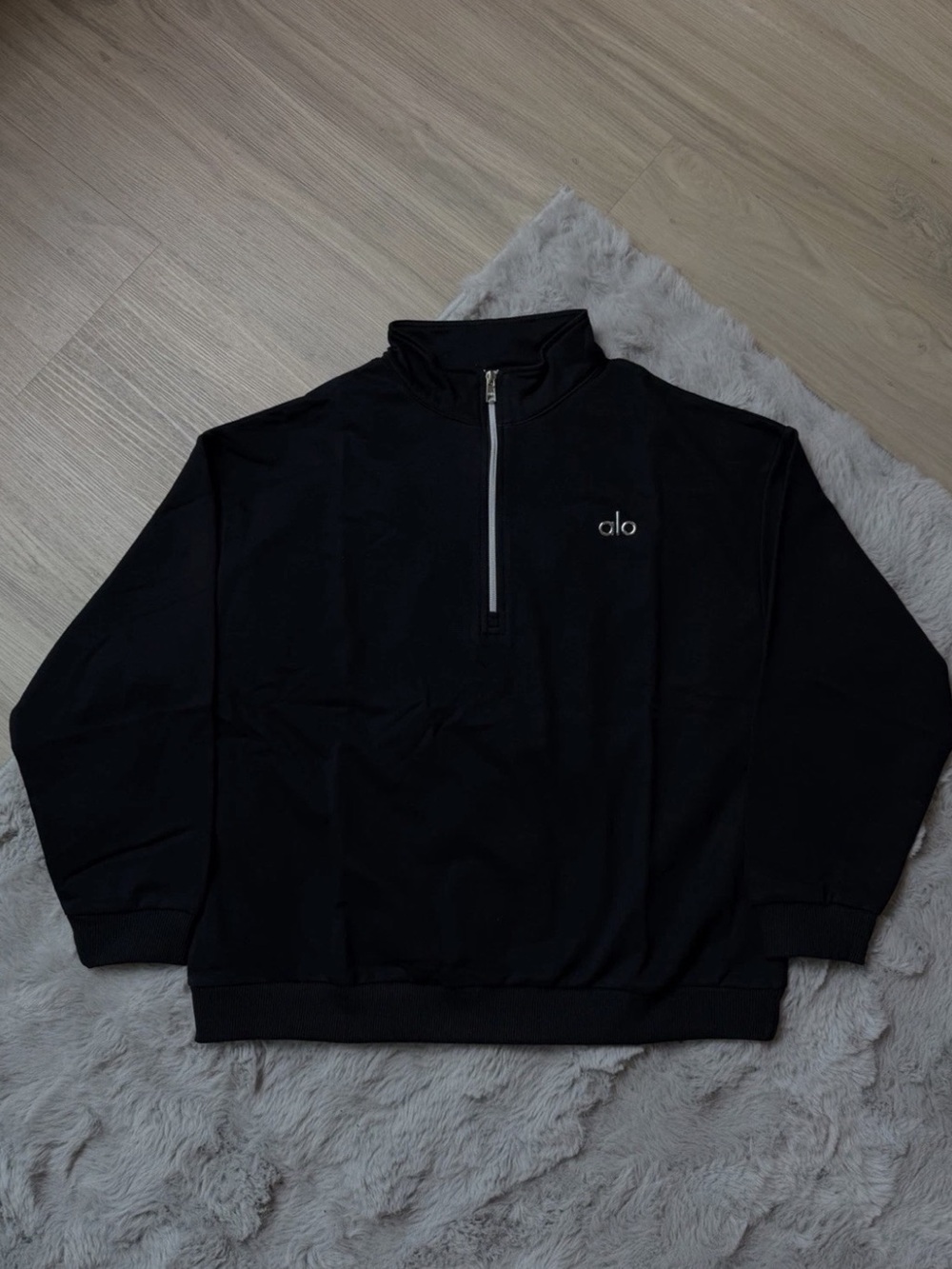 Alo Yoga Black Accolade Quarter Zip Pullover Sweatshirt Sizes XS - XL